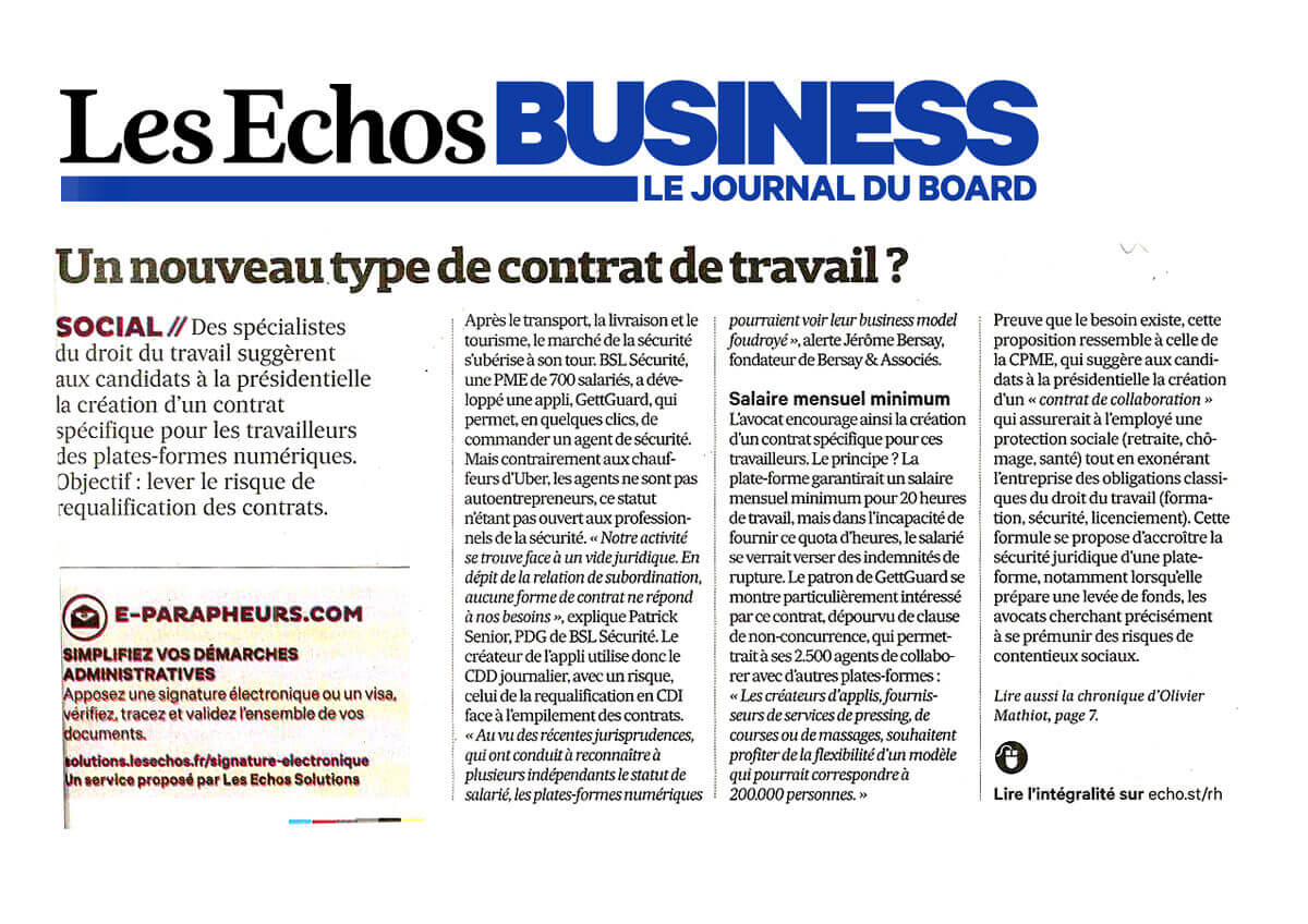 Groupe Bsl On Parle De Nous Les échos - 